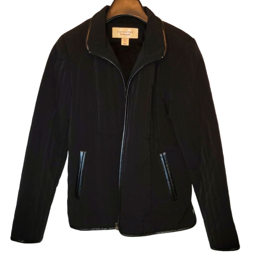 Vintage Covington Outerwear Black Blazer Jacket Size Medium